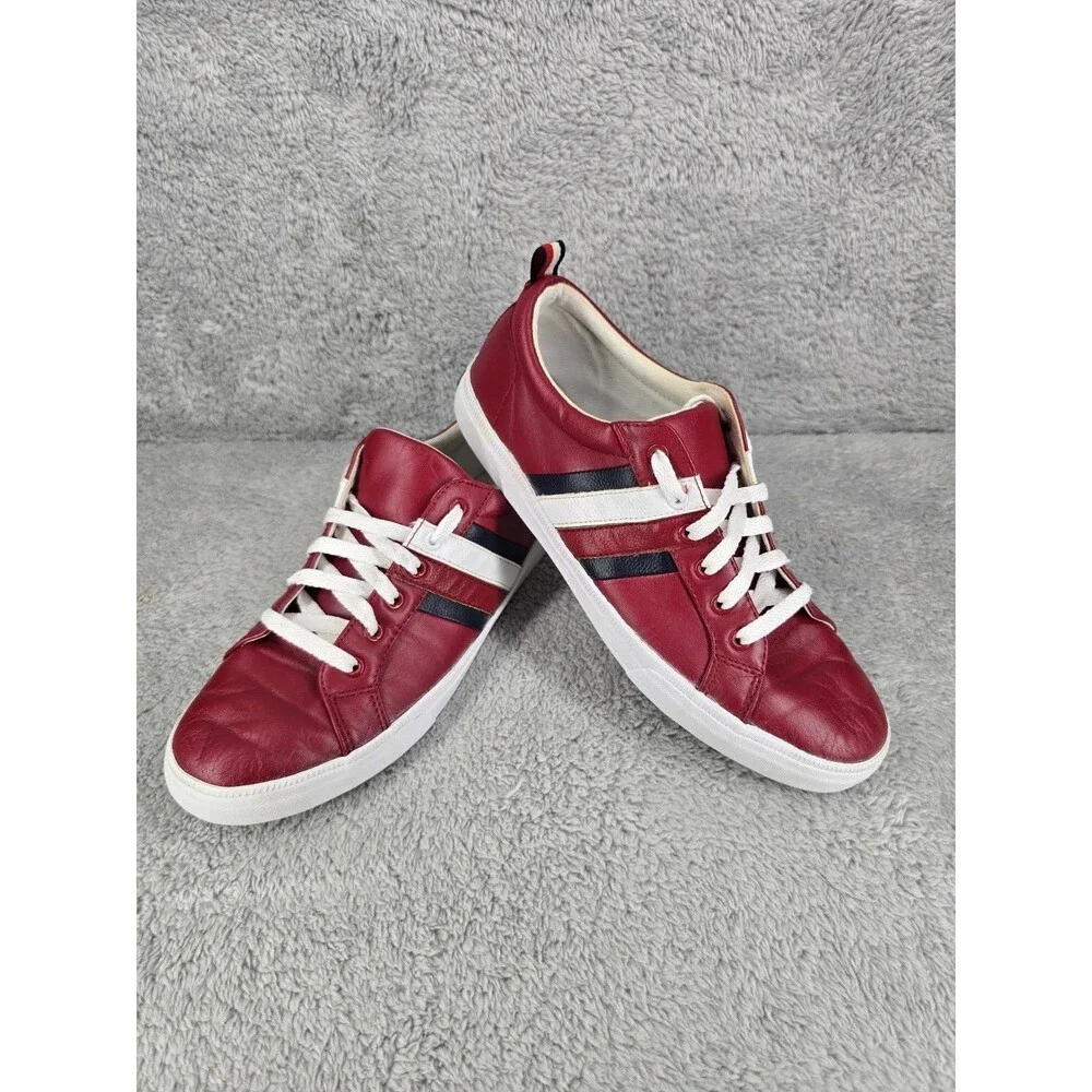 Tommy Hilfiger Sneaker 9.5 Twlireai Red Lace Up Shoes Womens Comfort